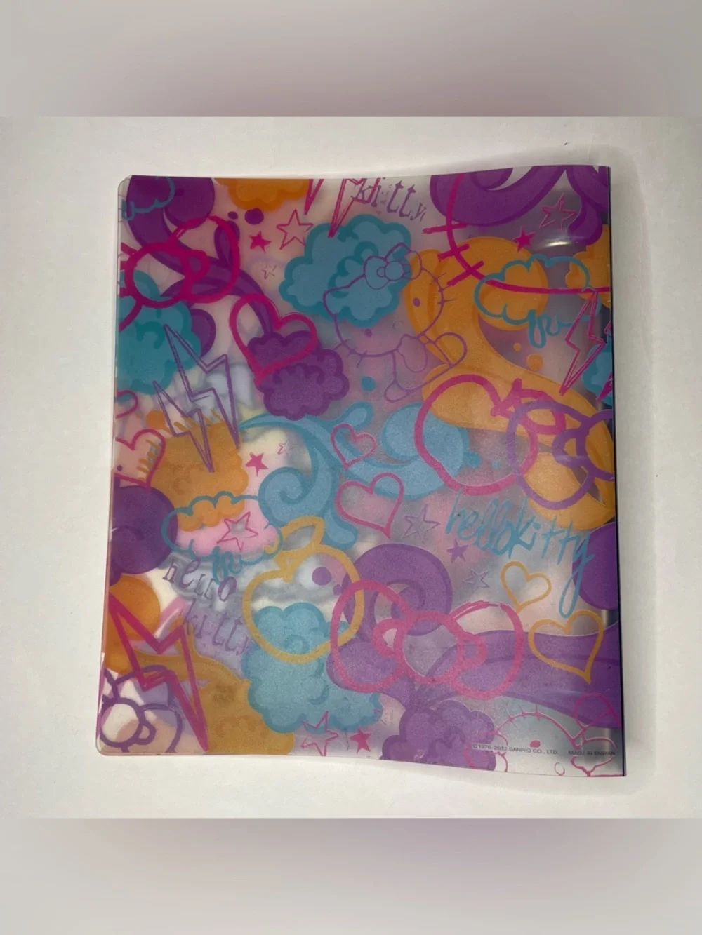 Rare Sanrio Hello Kitty Graffiti Style Art Folder 2012 3-Ring School Stationary